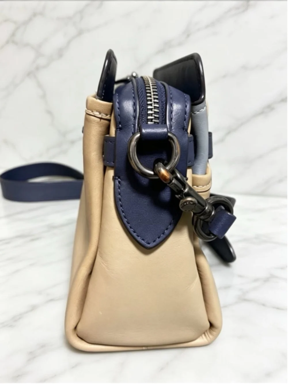 Coach Tate Colorblock Crossbody Bag – Navy / Beige Multicolor Color Block